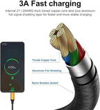 SMALLElectric Short USB Type-C Cable 5pack 12inch Fast Charging 3A Rapid Charger Quick Cord, Braided Type C to A Cable for Galaxy S10 20 9 8 Plus a10e,Note 10 9 8,LG V50 V40 G8 G7(1foot, Gold)