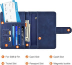 Eoehro Passport Holder for Travel Essentials, Passport Wallet Cover Case for Travel Must Haves Accessories,Passport Book Holders for Women and Men(dark blue)