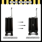 Kid’s Luggage Set 2 Piece Suitcase Set 16’’ Hardside Luggage with Spinner Wheels Girls Boys Carry on Toddler Luggage Travel Rolling Luggage Carry on Luggage Airline Approved Football