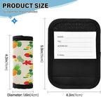 2 Pack Food Luggage Handle Wrap, Detachable Luggage Tag, Neoprene Suitcase Wrap with Comfort Grip & Bright Identifier for Suitcase, Travel Bag, Sports Bag