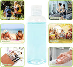 5 pcs Clear Travel Size Toiletry Bottles, 3.4oz TSA Approved Containers, Leak Proof Squeezable Plastic