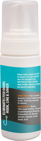 DEAD DOWN WIND Scent Eliminating Rinse-Free Pump Hand Soap for Fishing - 3.38 FL OZ