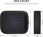 2 Pack Black Diamond Plate Luggage Handle Wraps Suitcase Tags Identifiers for Travel Accessories