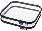 YQBRAO 2-Pack Large Clear Hard Shell Zipper Case Black, 1.2mm Heavy-Duty Crush-Proof Makeup Bag, Large Diaper Bag Organizer Pouches, Rigid Clear Zipper Pouches for Toys, Art Supplies & Tech