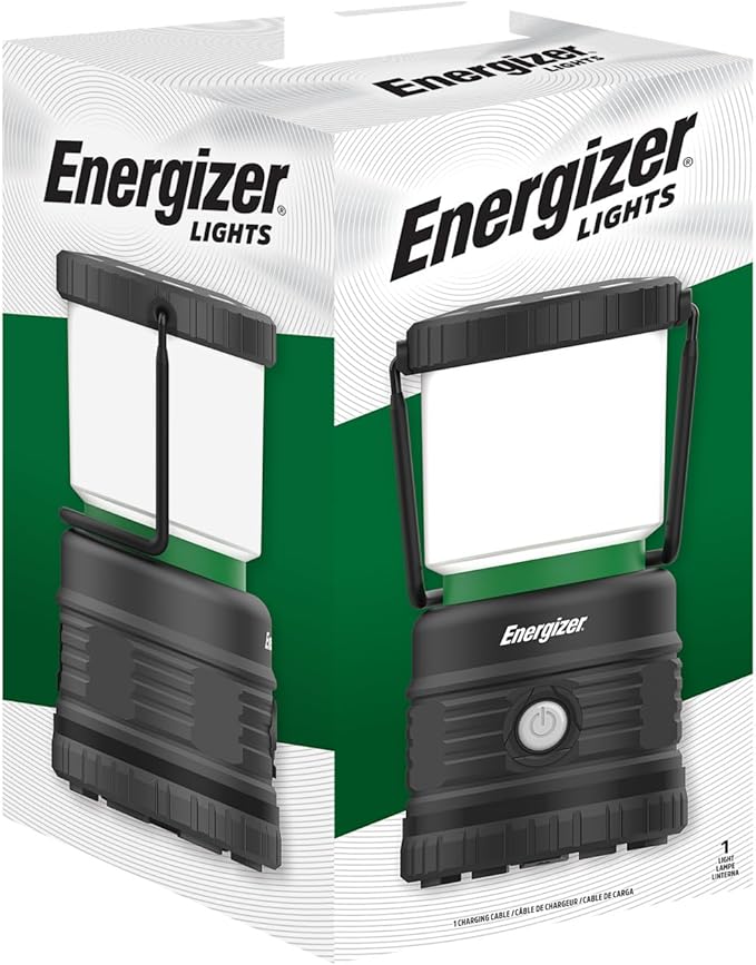 ENERGIZER LED Camping Lantern X1000, Bright and Rugged Tent Light, Water Resistant Lantern for Camping, Hiking, Fishing, Emergency (USB Cable Included)