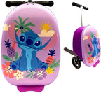 Disney Stitch 2-in-1 Kids Scooter Suitcase & Ride-On Carry-On Luggage Lightweight Travel Case with Built-in Kick Scooter