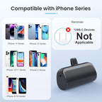 [2 Pack]Mini Portable Charger for iPhone 5200mAh,20W PD Fast Charging Power Bank,Ultra-Compact Battery Pack Travel Portable Charger Compatible with iPhone 14 13 12 11 X 8 7 6 Series (Black+Navy)