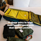 Topo Designs Global Travel Bag – 30L or 40L - Carry-On Compliant Most Airlines, Durable Travel Duffel Bag, Clam Shell Main Pocket, Laptop Sleeve, Backpack, Sling, Luggage (40L / Olive)