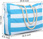Becokan Beach Bags for Women Large Waterproof Beach Tote Bag Zipper Beach Bags Waterproof Sandproof Swim Pool Bag Large Tote