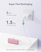 charmast Small Portable Charger for iPhone, Ultra-Compact 20W PD Fast Charging Power Bank 5000mAh, Mini Battery Pack for iPhone 14/14 Pro Max/13/13 Pro Max/12/12 Pro Max/11/XR/X/8/7/6 etc