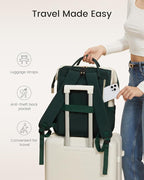 LOVEVOOK Laptop Backpack for Women, 15.6 Inch Work Business Backpacks Purse With Large Capacity, Waterproof Nurse Bag College Bookbag for School, Waterproof Casual Daypack for Travel