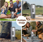 Portable Espresso Maker, 20Bar Rechargeable Wireless Stainless Steel, 3-in-1 for Nespresso & Ground Coffee, Self-Heating Travel Coffee Machine for Camping Office (Silvery