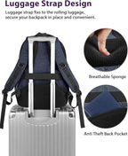 MATEIN Extra Large Laptop Backpack for Men, 50 L Travel Carry On TSA Approved Backpack with Trolley Sleeve, Waterproof Business Work Bag Fits 18.4 Inch Computer Notebook, Dark Blue