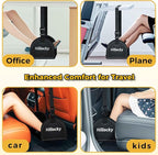 2 Pack - Foot Hammock for Plane Travel, Portable Airplane Foot Hammock with Memory Foam and Hardboard, Airplane Travel Essentials