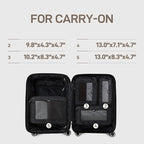 EPICKA TripCozy Compression Packing Cubes - 4 Set Durable Travel Organizer Bags with Mesh Top, Expandable Travel Accessories for Carry on, Luggage, Suitcase, Backpack (Dark Grey)