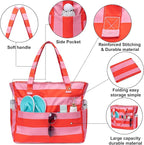 Bluboon Waterproof Beach Tote Pool Bags for Women Ladies Extra Large Carry On Bag With Wet Compartment for Weekender Travel