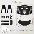 Red Light Therapy for Face, LED Light Therapy Mask Skin Care Mask & Neck, LED Red & NIR Light Therapy Wavelength for Home Use, Working Travel Yoga Sleep