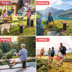 VOLIXOD Foldable Telescoping Stool Portable, Retractable Stool for Adults, Upgraded Collapsible Folding Seats with Load Capacity 550lbs, Camping Stools for Adults