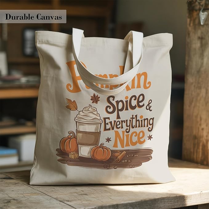 Aesthetic Canvas Tote Bag, Cute Reusable Bags for Women with Inner Pocket