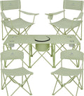 Camping Chair Set of 3, Outdoor Folding Camping Chairs for Heavy People with Cup Holder & Carry Bag,Collapsible Chair Include One Sofa Chair and Two Single Chair,Support up to 500lbs