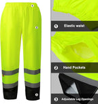 ProtectX High Visibility Waterproof Rain Gear for Men and Women, Hi Vis Reflective Safety Rain Jacket and Pant Suits Workwear