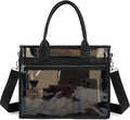 Fammart Iridescent Clear Beach Bag for Women, Jelly Tote Bag Waterproof Sandproof Pool Bag Cruise Vacation Essentials