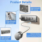 【Upgraded Heavy Duty】 Retractable Clothesline Indoor, 16.7Ft Wall Mounted Clothes Line for Laundry Room, Bathroom, Balcony, RV, Space Saving Travel Drying Rack