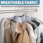 BALEINE 40'' Clear Garment Bags, 10.5'' Wide PEVA Suit Bag for Closet Clothes Dresses Suit Coats Storage (Clear, 1PK)