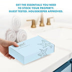 Aqua Organics Amenity Kit | Boxed Hotel Toiletries Bulk Set | 1 oz Shampoo, Conditioner, Lotion, Body Wash & Bar Soap | 300 Sets per Case
