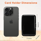 Mayski Credit Card Holder, RFID Blocking, Aluminum Alloy Hard Case, Small Mini Business Metal Wallet for Women Men, Black