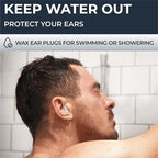 Peace&Quiet PQ Wax Ear Plugs for Sleeping, Swimming - 50 Noise Cancelling Silicone Gel Wax Earplugs, Ear Protection for Sleep and Swim, Soft Pillows with Sound Blocking Level 32Db, (50 Pillows)