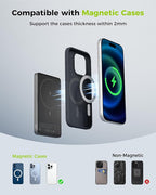 CHARCO Magnetic Power Bank for Magsafe Fast Charging, 10000mAh Wireless Portable Charger with Ultra Slim & Lightweight, Compatible with iPhone 17/16/15/14/13 Series,Travel Essential