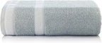 CASA COPENHAGEN Solitaire 4Pcs 100% Egyptian Cotton Large Designer Towels Gift Set- Grey Violet, 600 GSM, 55"x27", 4Bath Towels for Bathroom (Box Pack, Set for Women & Men)