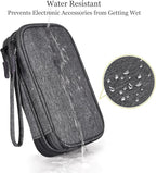 CAOODKDK Electronic Organizer Travel Cable Accessories Bag, Electronic Organizer Case, Waterproof Electronic Accessories Organizer Bag for Power Bank, Charging Cords, USB Cable (Dark Gray)