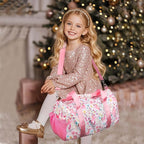 Gym Travel Duffle Bag for Girls - Gymnastics Sports Dance Bag with Shoe Compartment & Wet Pocket Panda Kids Travel Bag Teens Weekender Sleepover Carry On Bag