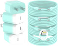 iPhone Charger Fast Charging,20W PD USB C Wall Charger 4 Pack with 6FT Fast Charging Cable,for iPhone 14/14 Pro Max/13/13 Pro/12/12 Pro/11/11 Pro/XS(Blue)
