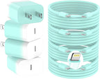 iPhone Charger Fast Charging,20W PD USB C Wall Charger 4 Pack with 6FT Fast Charging Cable,for iPhone 14/14 Pro Max/13/13 Pro/12/12 Pro/11/11 Pro/XS(Blue)