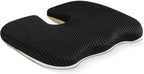 Gooo&Ma Air Fiber Seat Cushion for Office Chair, Breathable U-Shape Tailbone Relief Cushion for Desk Chair, Washable Ergonomic Chair Pad for Driving & Gaming, Cooling Mesh Back Support(Black)