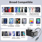 2Pack Fast iPhone Charger[Apple MFi Certified]10FT Dual Port USB Fast Charging Block iPhone 17 USB A-C Braided Cable Cords,Apple Charger Adapter for iPhone 17 Air/16e/17/16/15/15 Plus/Pro/Pro Max/iPad