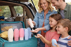 Silicone Travel Bottles Set, 60ml Leak Proof Refillable Squeezable Containers with Carry Bag, 6 Pack in Pink, Blue, White for Shampoo, Soap, Toiletries
