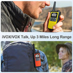 NXGKET Walkie Talkies for Adults Long Rang NOAA Weather Alerts, Rechargeable Walkie Talkies 2 Way Radio 22 FRS Channel with 1800mAh Li-ion Battery USB-C Cable Outdoor Cruises Camping, 4 Pack