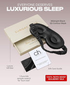 SUNDAYSILKS™ 3D Contoured Silk Sleep Mask | Padded Silk Eye Mask with Eye Cups for Lash Extensions | Blackout, Organic for Women & Men, Perfect for Travel, Slip-Free Deep Sleeping, Antifaz para Dormir