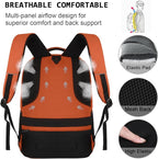 Volher Laptop Backpack,Business Travel Anti Theft Slim Durable Laptops Backpack,Water Resistant College Computer Bag for Women & Men Fits 15.6 Inch Laptop and Notebook-Orange