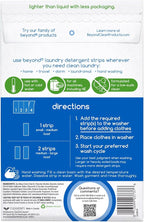 Beyond Laundry Detergent Strips [32 strips] - Fresh Linen - Eco-friendly, Hypoallergenic. Travel friendly. Dissolvable Strips.