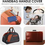 Luggage Handle Wraps -Suitcase Handle Wraps Travel Bag Handle Covers Suitcase Identifier Luggage Makers Covers(3Pcs-Beige)