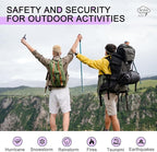 MaxTalker Walkie Talkies Long Range for Adult, MT10 Rechargeable Walkie Talkies FRS Two Way Radio, NOAA, 1200mAh Li-ion Battery USB-C Cable, LED Flashlight,VOX Walkie Talkie for Camping 2Pack (Purple)