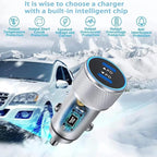 iPhone 17 16 15 Car Charger, 20W Dual Port USBC Fast Car Charger with 20W PD Type C Adapter + 2Pack 3FT USB C to C Charging Cable Fast Charging for iPhone 17/17 Pro/Air/16e/16/15 Pro Max/Airpods/iPad