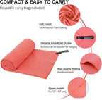 Rainleaf Microfiber Towel Perfect Travel & Gym & Camping Towel. Quick Dry - Super Absorbent - Ultra Compact - Lightweight. Suitable for Trip, Beach, Shower, Backpacking, Pool