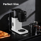 Kismile 8-Cup Drip Coffee Maker,SCA-Certified,Rapid Heating System for Seconds Brewing,Automatic Pour Over Coffee Machine,Detachable Water Tank,Deep Cold Brew & Keep Warm 40 Min, Easy to Clean (White)