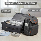 Tatuo 6 Pcs Cable Organizer Box with Wire Ties, Plastic Cord Storage Box with Lid, Electronics Organizer for Home Office Desk Organizers and Accessories (Clear)